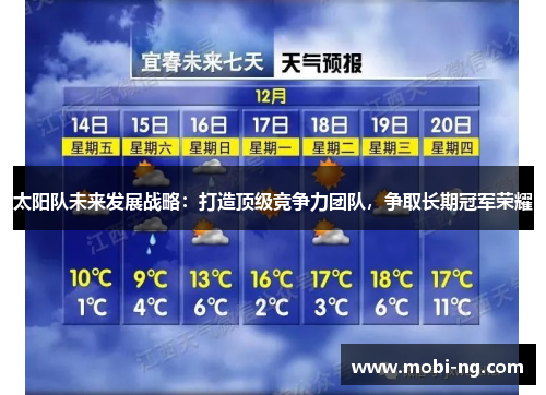 太阳队未来发展战略：打造顶级竞争力团队，争取长期冠军荣耀