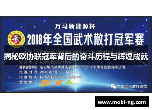 揭秘欧协联冠军背后的奋斗历程与辉煌成就